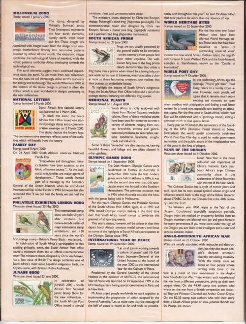 RSA 2000: YEARPACK AS ISSUED BY SAPO MNH