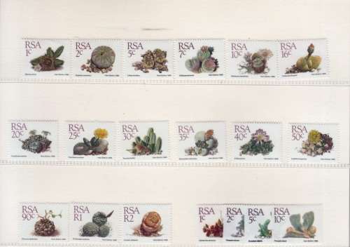 RSA 1988: 5th DEFINITIVE SERIES - SUCCULENTS FULL SET MNH (SACC 668-686)