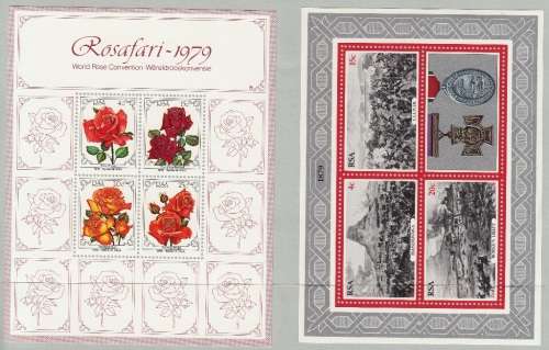 RSA 1979: STAMPS ISSUED DURING 1979 MNH (SACC 459-477) incl MINISHEETS 5 and 6