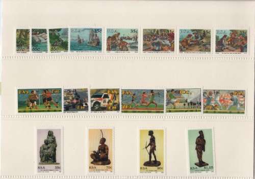 RSA 1992 YEARPACK AS ISSUED BY SAPO incl. SHEETLETS (SACC 777, 784) and MINISHEET No 20