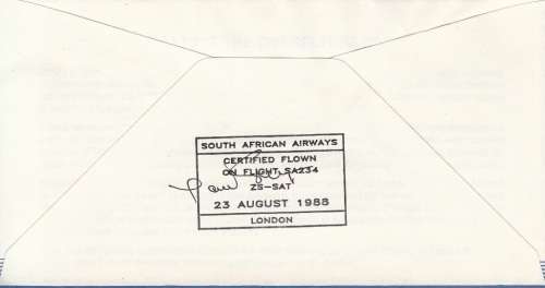 RSA 1988: SAA COVER NO 45 - ROUND THE BULGE 25 years - JHB to LONDON