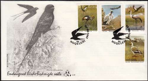 TRANSKEI 1991: FDC 2.29 - ENDANGERED BIRDS