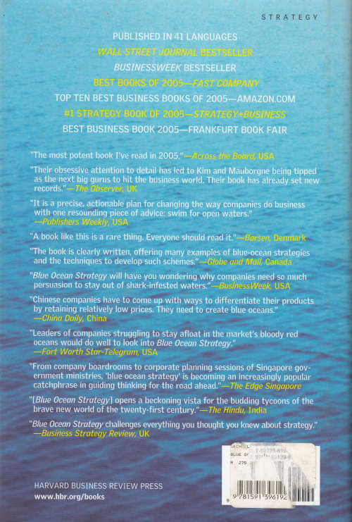 BLUE OCEAN STRATEGY - HOW TO CREATE UNCONTESTED MARKET SPACE ABD MAKE COMPETITION IRRELEVANT
