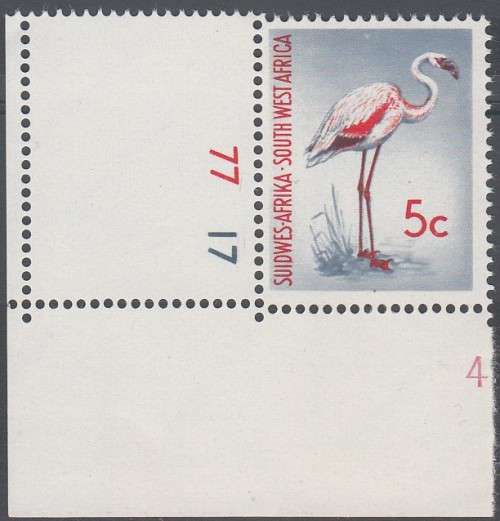 SOUTH WEST AFRICA 1961 DEFINITIVE ISSUE 5c UMM. (SACC 205c-I) CAT R75