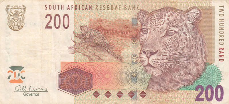 BANKNOTE GILL MARCUS first issue R200 VERY GOOD CONDITION - AA 3640757 E