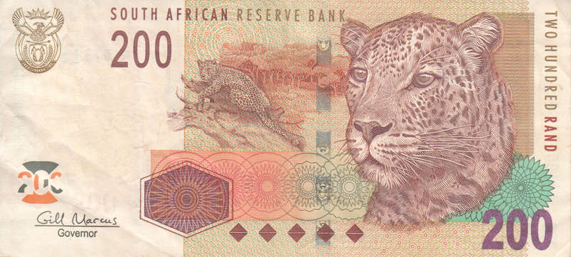 BANKNOTE GILL MARCUS first issue R200 VERY GOOD CONDITION - AA 1009738 E