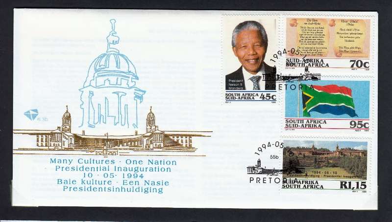RSA 1994: OFFICIAL FDC 6.3b - PRES MANDELLA INAUGURATION