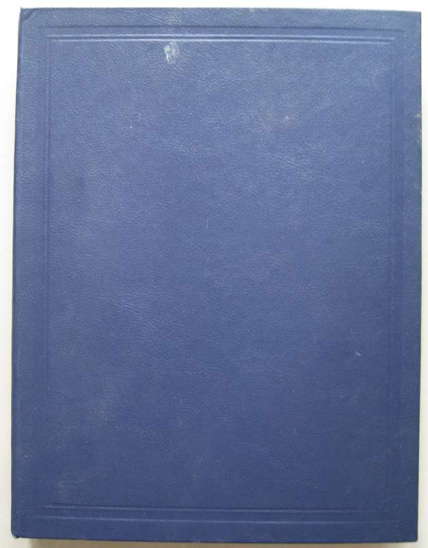 BLUE ALBUM WORLD STAMPS 62 PAGES HINGED SORTED