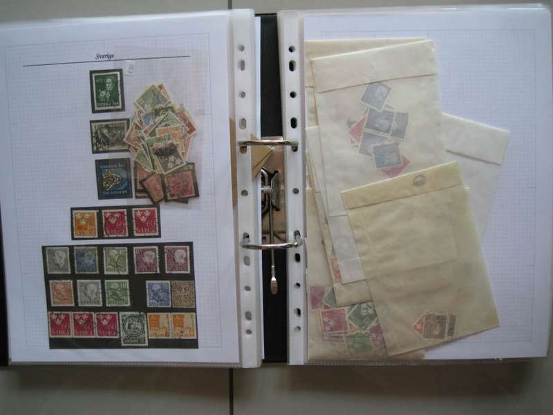 WORLD STAMPS SORTED and FILED 66 PAGES HUNDERDS OF STAMPS (SEE LIST OF COUNTRIES)