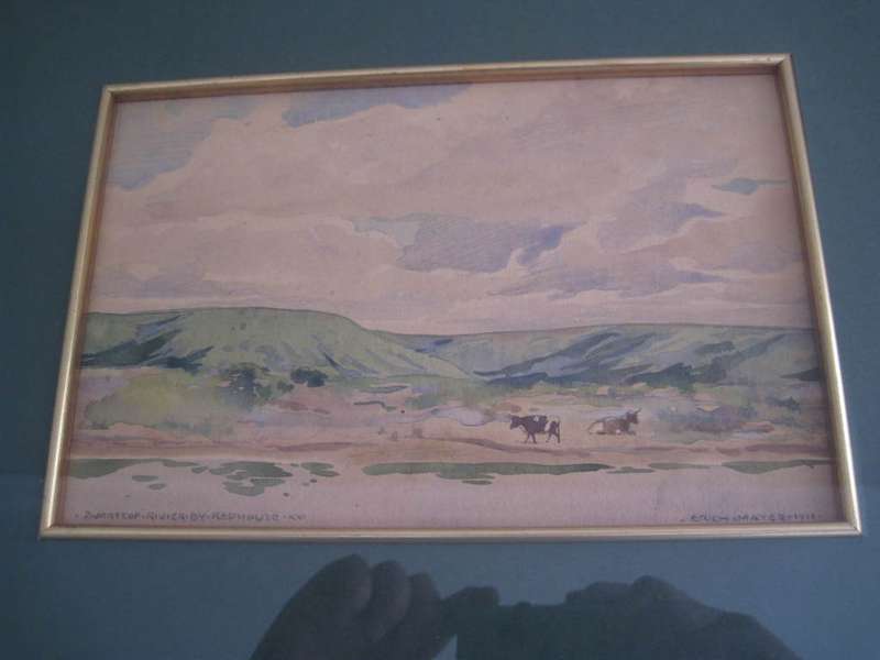 ORIGINAL WATERCOLOUR PAINTING BY ERICH MAYER (1911) - 47x39 cm FRAMED - SIZE 23x15cm
