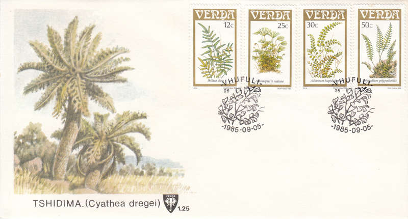 VENDA OFFICIAL FDC 1.25 1985: FERNS