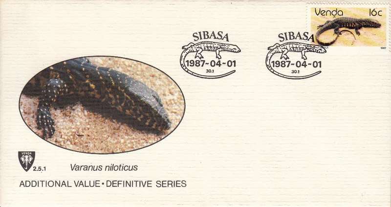 VENDA OFFICIAL FDC 2.5.1 1987: ADDITIONAL VALUE