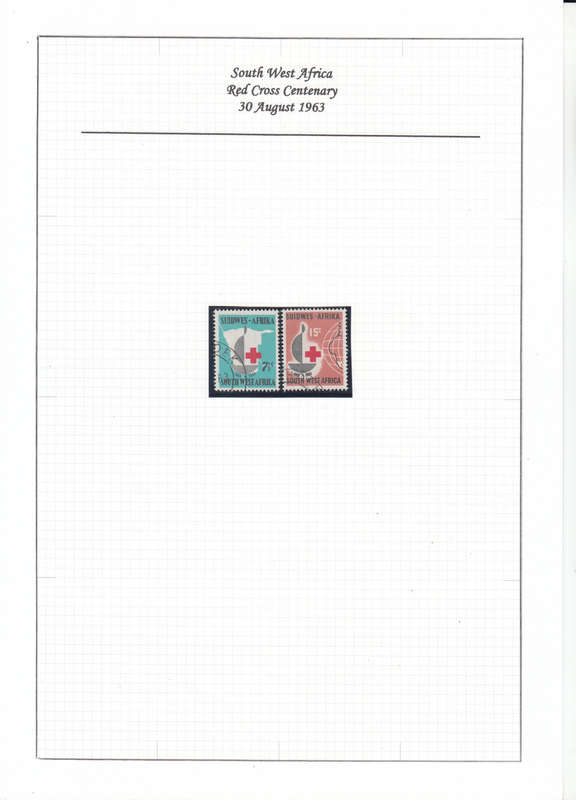 SWA 1963 - RED CROSS CENTENARY 7½c, 15c USED (SACC222-223) + LEGISLATIVE HALL 3c USED (SACC224)