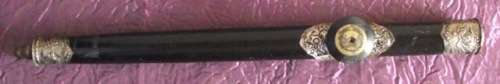 STUNNING DARK-WOOD OPIUM PIPE