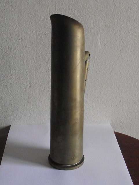 LOVELY 1948 BRASS SHELL TRENCH ART WATER JUG