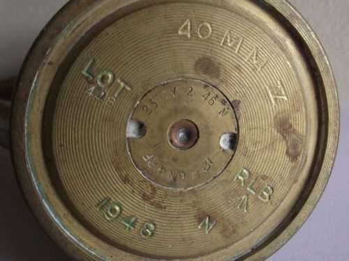 LOVELY 1948 BRASS SHELL TRENCH ART WATER JUG