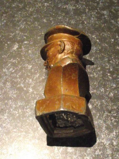 GENERAL SMUTS - SMALL CAST METAL BUST SCULPTURE