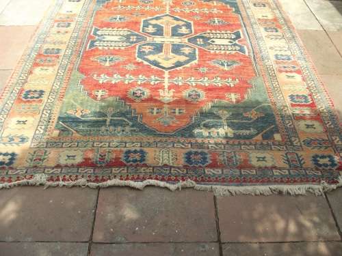 LARGE THICK PILE OTTOMAN HAND WOVEN CARPET ( 2.60 X 2.37 )