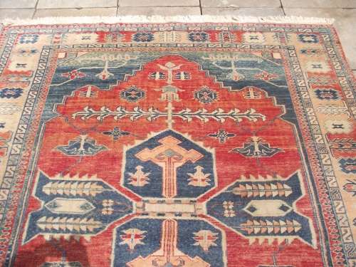 LARGE THICK PILE OTTOMAN HAND WOVEN CARPET ( 2.60 X 2.37 )