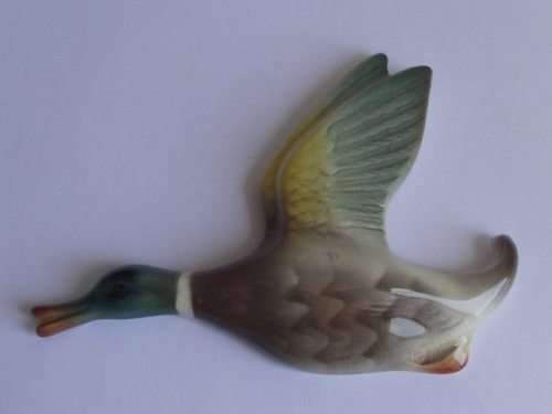 VINTAGE KEELE STREET POTTERY MALLARD FLYING WALL DUCK