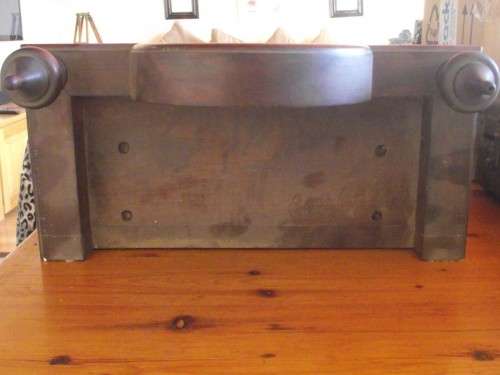 GERMAN MECHANISM IN A STUNNING LARGE SOLID IMBUIA WOOD AND GLASS CASE