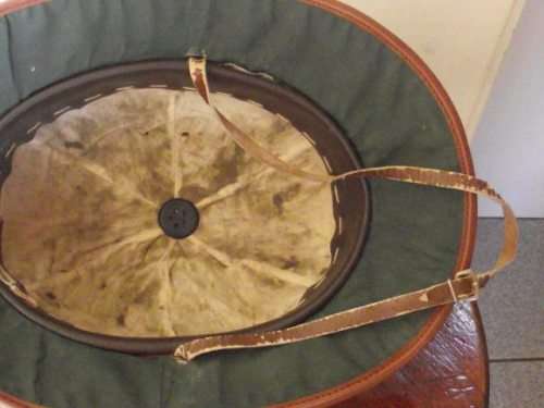 VINTAGE RHODESIAN PITH HELMET LABELLED & MADE BY SUN SHADE INDUSTRIES BULAWAYO-SIZE 62 cm.