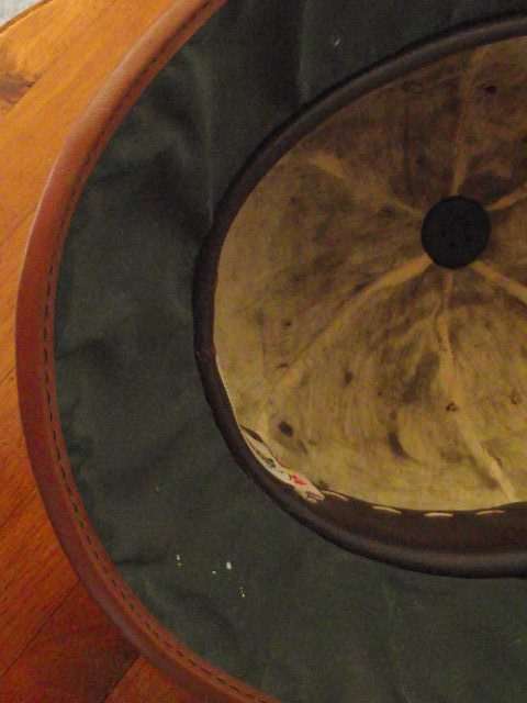 VINTAGE RHODESIAN PITH HELMET LABELLED & MADE BY SUN SHADE INDUSTRIES BULAWAYO-SIZE 62 cm.