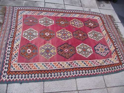 LOVELY COLOURED LARGE HAND KELIM CARPET