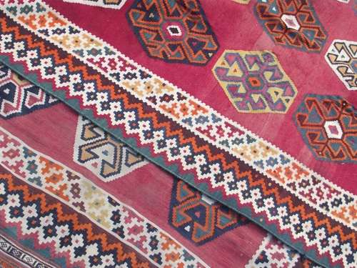 LOVELY COLOURED LARGE HAND KELIM CARPET