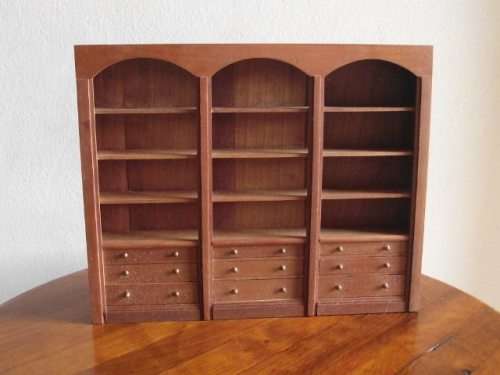 LARGE WOODEN BOOK SHELF UNIT