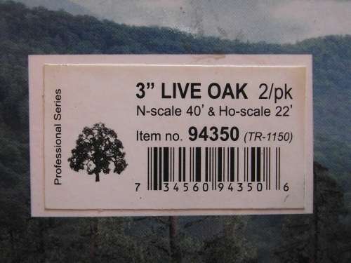 JTT HO SCALE LIVE OAK TREES