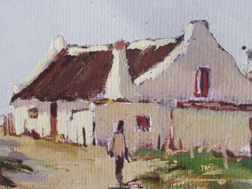 STUNNING CHARLES VAN DER MERWE PAINTING, OIL BOARD