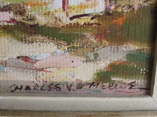 STUNNING CHARLES VAN DER MERWE PAINTING, OIL BOARD