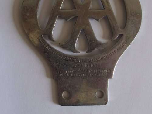 VINATGE RHODESIA AA CAR BADGE ( R12924)