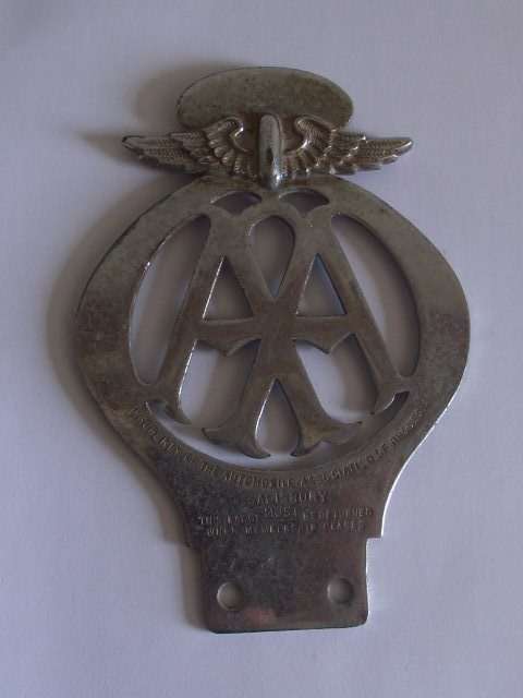 VINATGE RHODESIA AA CAR BADGE ( R12924)