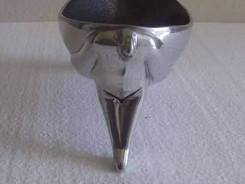 STUNNING CARROL BOYES ALUMINIUM NUT BOWL SMALL-OVAL LOAD DESIGN