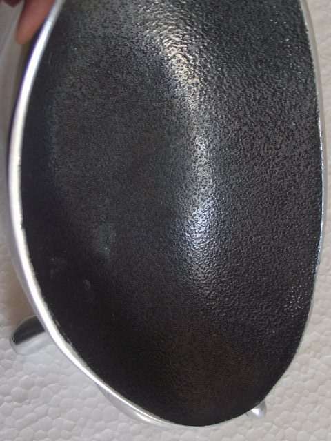 STUNNING CARROL BOYES ALUMINIUM NUT BOWL SMALL-OVAL LOAD DESIGN