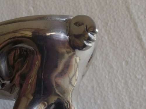 STUNNING CARROL BOYES ALUMINIUM NUT BOWL SMALL-OVAL LOAD DESIGN