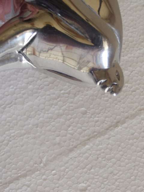 STUNNING CARROL BOYES ALUMINIUM NUT BOWL SMALL-OVAL LOAD DESIGN