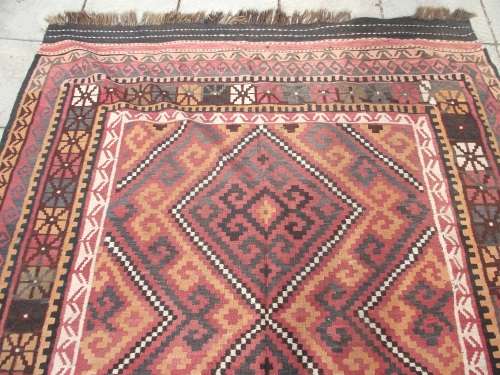 LARGE HAND WOVEN KELIM