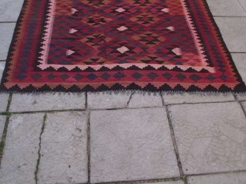 LARGE HAND WOVEN KILIM RUG