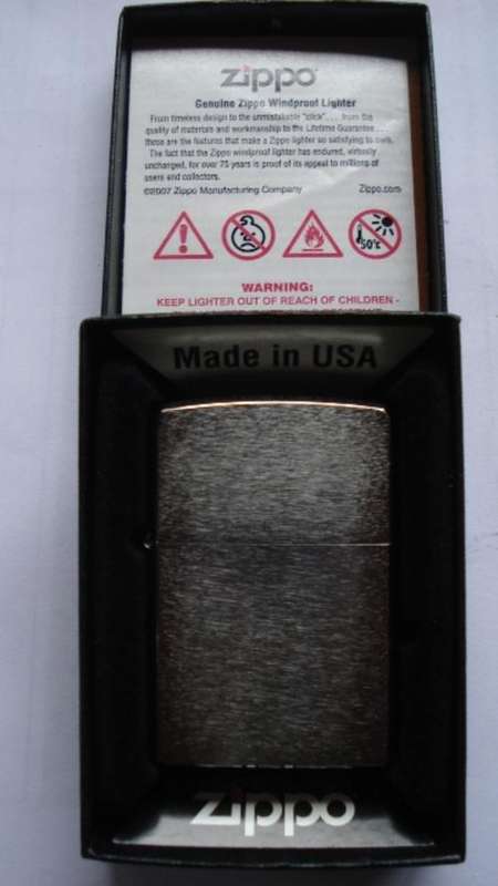 ZIPPO  CHROME BRUSH FINISH