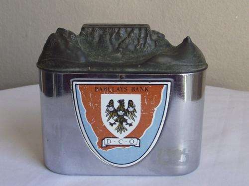 STUNNING BARCLAYS BANK MONEY BOX, SHAPED LIKE TABLE MOUNTAIN