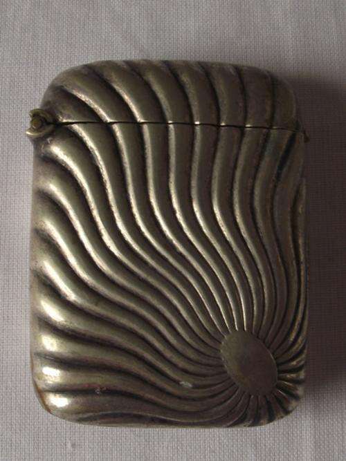 INTERESTING SILVER PLATED VESTA CASE