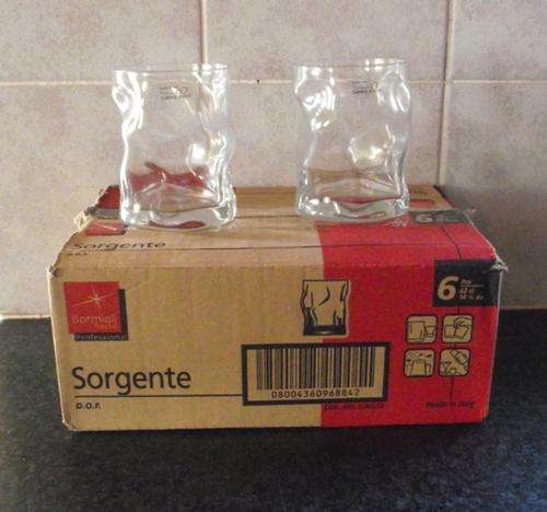 CARROL BOYES------Bormioli Rocco Sorgente Whisky Tumbler Glasses X 6 Boxed