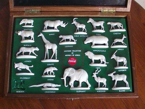 RARE COCA COLA SOUVENIR COLLECTION OF ANIMALS IN AFRICA