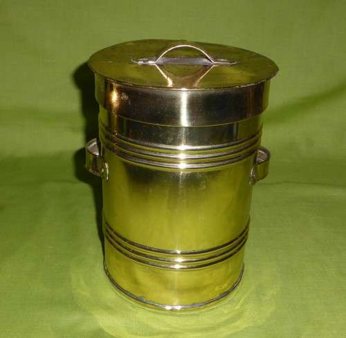 HANDMADE!!! Brass Bucket with Handles and Lid