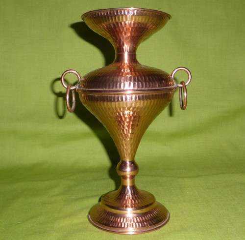 COPPER!!! Solid Copper Vase with Handles (Weighs 450g)