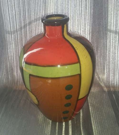 MAGNIFICENT MATCHING PAIR!!! Large Colourful Ceramic Vases