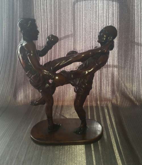 KICKBOXING!!! Large Action Sport Figurine (Resin) from THAILAND